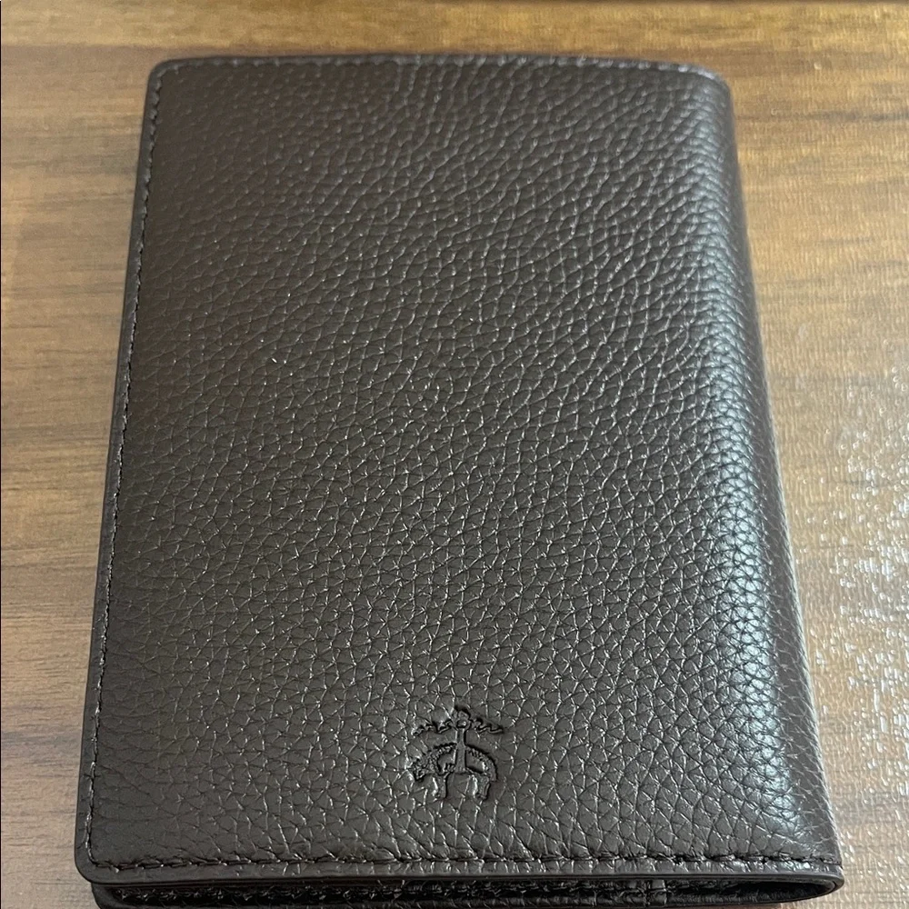 Brooks Brothers Brown Leather Passport Case